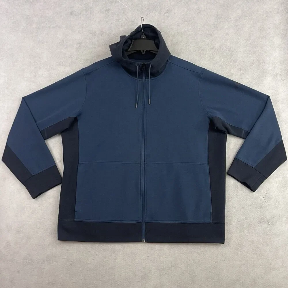 The North Face Jacket Mens Size XXL Blue Thermal Full Zip Hooded NF0A2TDE